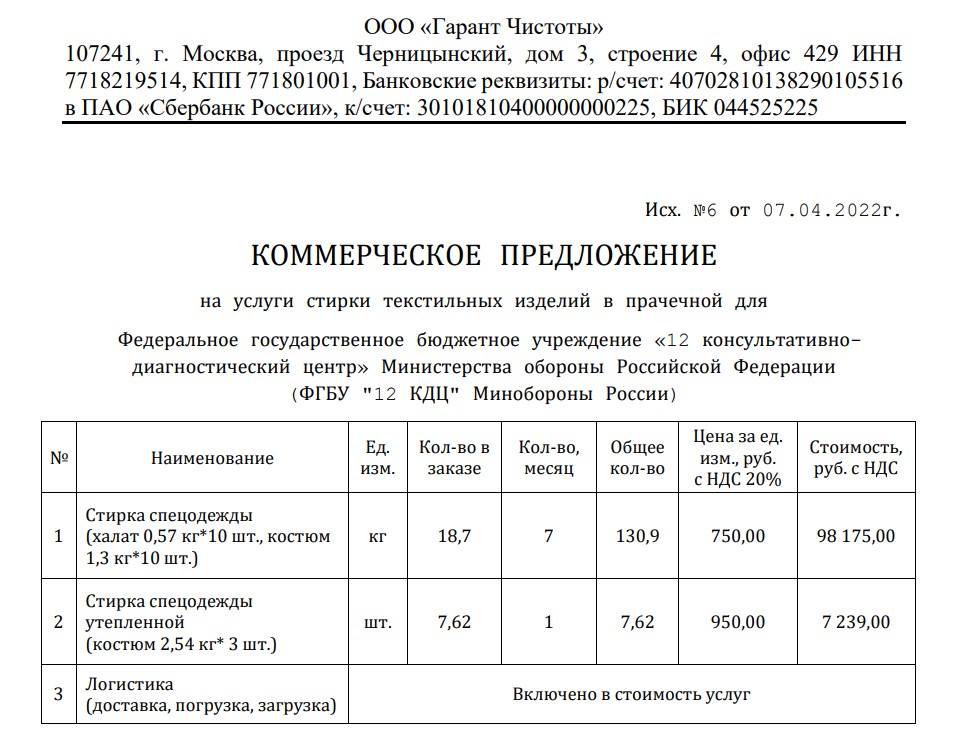 Договор на стирку спецодежды для сэс образец